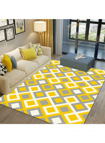 Rug Geometric Pattern Removable Modern Style Carpet Multicolour 120 x 160cm