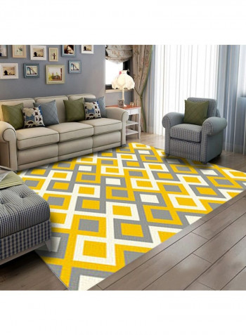 Rug Geometric Pattern Removable Modern Style Carpet Multicolour 120 x 160cm