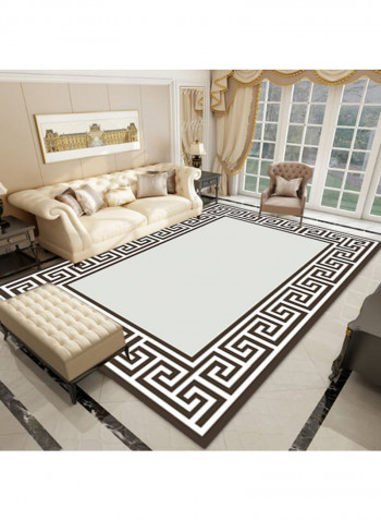 Geometric Pattern Rug Beige/Brown 120x160cm