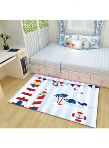 Strip Pattern Cartoon Soft Carpet Multicolour 120x160cm