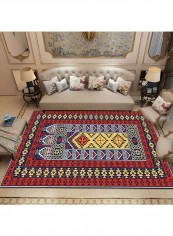 European Style Floral Pattern Carpet Multicolour 120x160cm