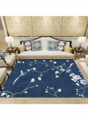 Vintage Anti-Slip Carpet Blue/White 120x160cm