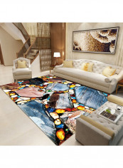 Printed Anti-Slip Carpet Multicolour 120x160cm