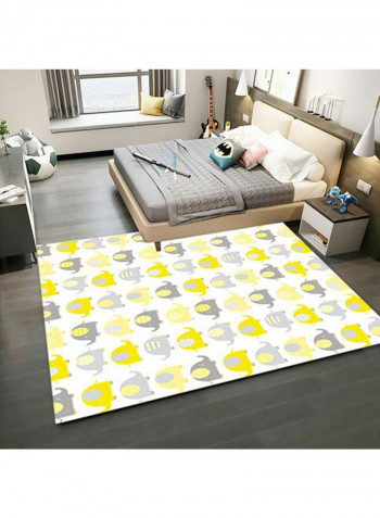 Animal Printed Carpet Yellow/White/Grey 120x160cm