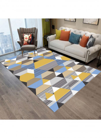 Geometric Pattern Floor Rug Multicolour 140x200cm