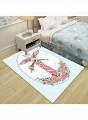 Cute Animal Printed Rug Blue/Pink/White 120x160cm