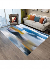 3D Colors Patching Rectangle Anti-Skidding Mat Multicolour 140x200cm
