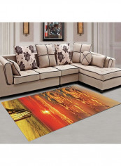 Simple Scenery Pattern Carpet Multicolour 140x200cm