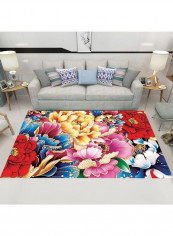 Floral Printed Carpet Multicolour 140x200cm