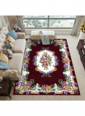 Classic Flowers Printed Supple Anti-Slip Mat Multicolour 140 x 200cm