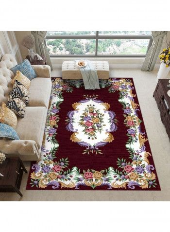 Classic Flowers Printed Supple Anti-Slip Mat Multicolour 140 x 200cm