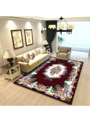 Classic Flowers Printed Supple Anti-Slip Mat Multicolour 140 x 200cm