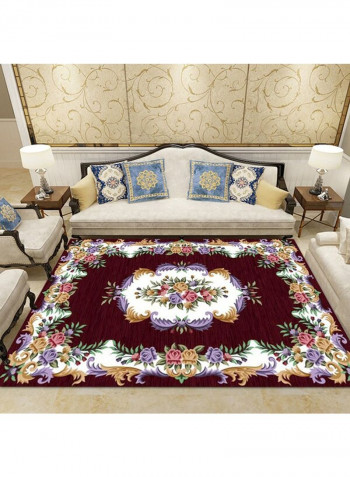 Classic Flowers Printed Supple Anti-Slip Mat Multicolour 140 x 200cm