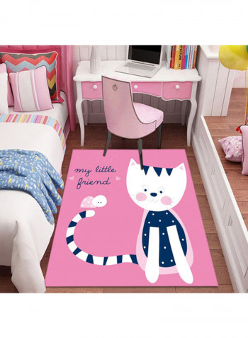 Cute Animal Pattern Anti-Slip Soft Carpet Pink 120 x 160cm