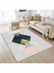 Geometric Pattern Durable Carpet Multicolour 120 x 160cm