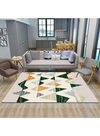 Colour Block Geometric Pattern Anti-Slip Carpet Multicolour 120 x 160cm