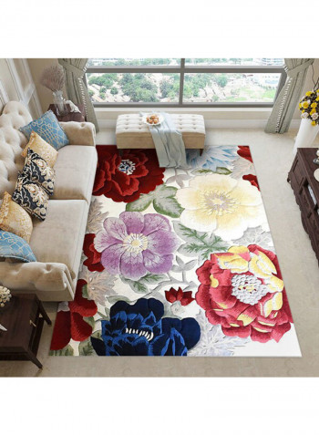 Floral Pattern Rug Multicolour 140x200cm