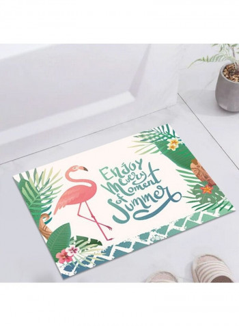 Anti-Skidding Flamingo Print Simple Living Room Floor Mat Multicolour 120x160cm
