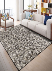 Living Room Floor Rug Grey/White 140x200cm
