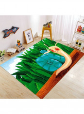 Cartoon Rectangle Elastic Carpet Multicolour 120 x 160cm