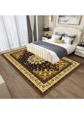Bedroom Rug Anti-Slip Color Block European Style Carpet Multicolour 120 x 160cm