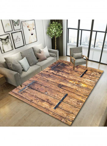 European Creative 3D Print Rug Brown/Black/Yellow 120x160cm