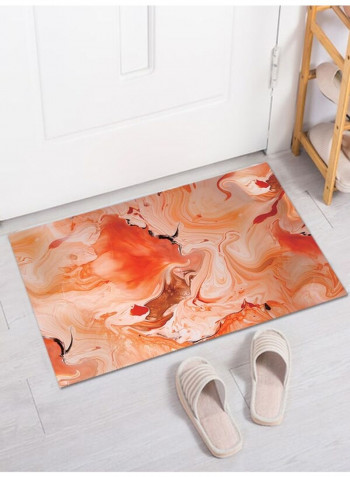 Creative Abstract Print Soft Bedroom Home Linen Mat Orange 140x200cm
