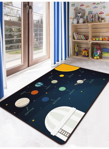 Space Pattern Comfortable Anti-Skidding Fashion Mat Multicolour 140x200cm