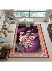 Vintage Pattern Anti-Skidding Long Rug Multicolour 140 x 200cm