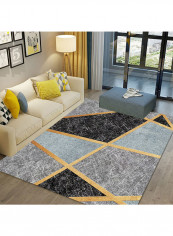 Dustproof Geometric Pattern Durable Carpet Multicolour 120x160cm
