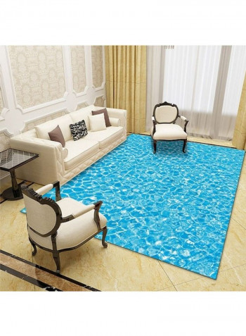 3D Printed Wear-Resistant Carpet Blue 140x200cm