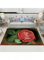 Rug Modern Simple Color Block Rose Pattern Carpet Multicolour 140x200cm