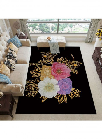 Simple 3D Printed Living Room Carpet Multicolour 140 x 200cm