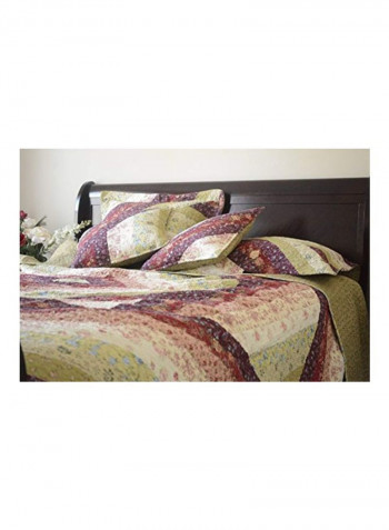 5-Piece Floral Garden Cotton Patchwork Quilt Set Multicolour Twin