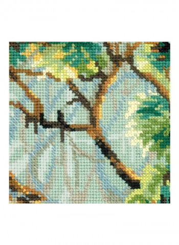 Owner of The Jungle Cross Stitch Kit Green/Black/Brown