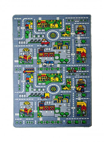 Printed Nylon Area Rug Multicolour 5x7inch