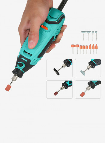 195-Piece Power Tools Electric Mini Drill Rotary Grinder Polishing Set Multicolour 25.5x7x20centimeter