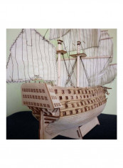 DIY Wood Assembled Victory Royal Navy Ship Sailboat Toy 45x45x45cm