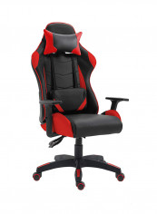 High Back Ergonomic Swivel Gaming Chair With Pu Leatherett Red 50cm