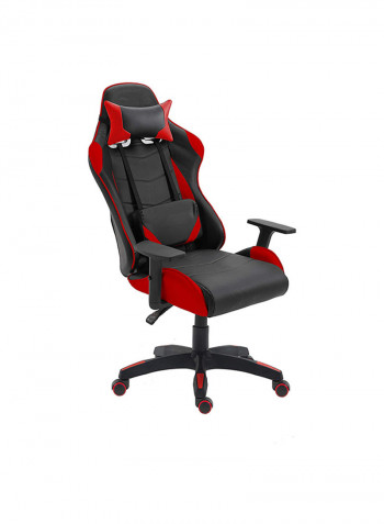High Back Ergonomic Swivel Gaming Chair With Pu Leatherett Red 50cm