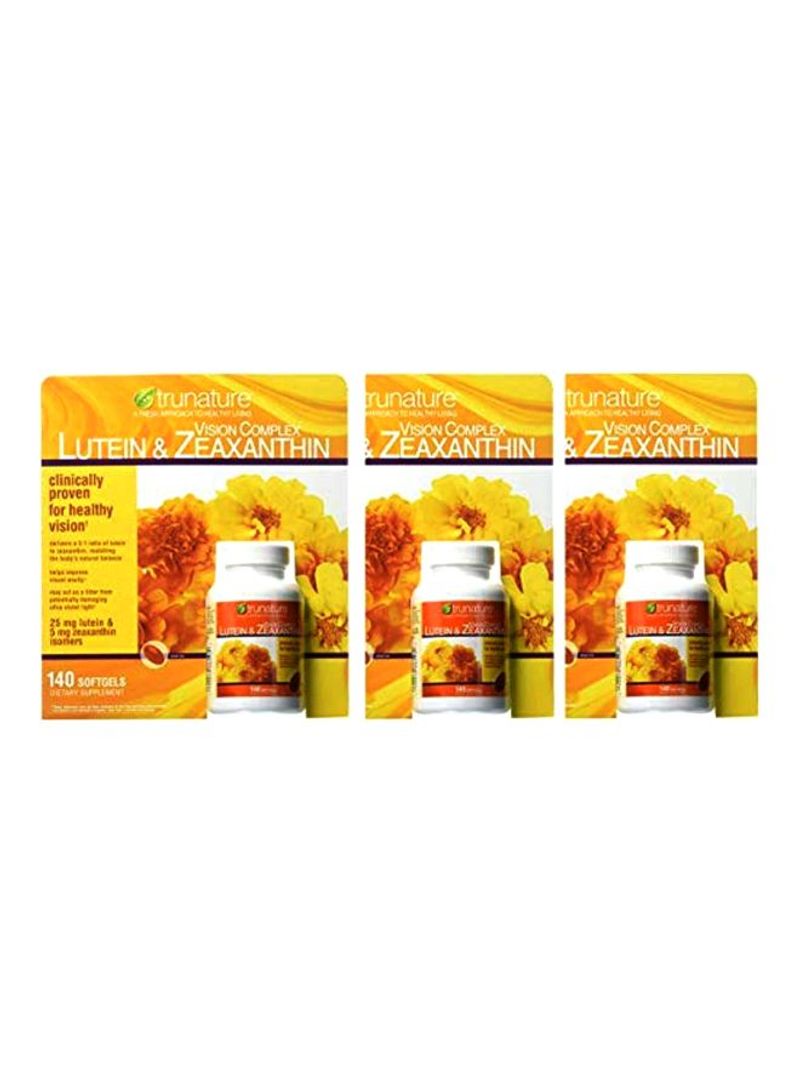 Pack Of 3 Vision Complex Lutein And Zeaxanthin Dietary Supplement - 140 Capsules