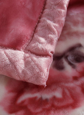 Soft Floral Pattern Bed Blanket Cotton Multicolour 200x230centimeter