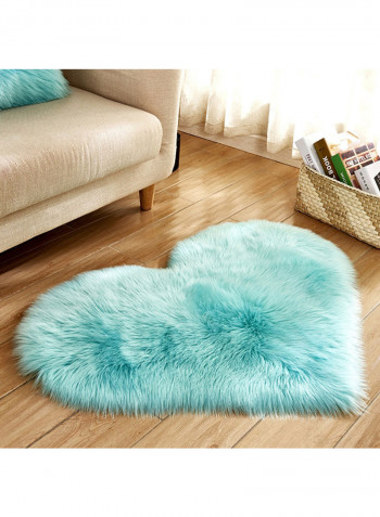 Anti-Skid Heat Shaped Soft  Rug Light Blue L
