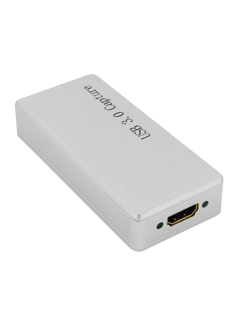 HDMI to USB 3.0 Video Capture Dongle 1080P Full HD Video Recorder Driver-Free For Remote Video Meeting Data Collection 10 x 4.5 x 1.6cm White