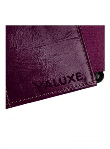 Leather Wallet Purple/Black
