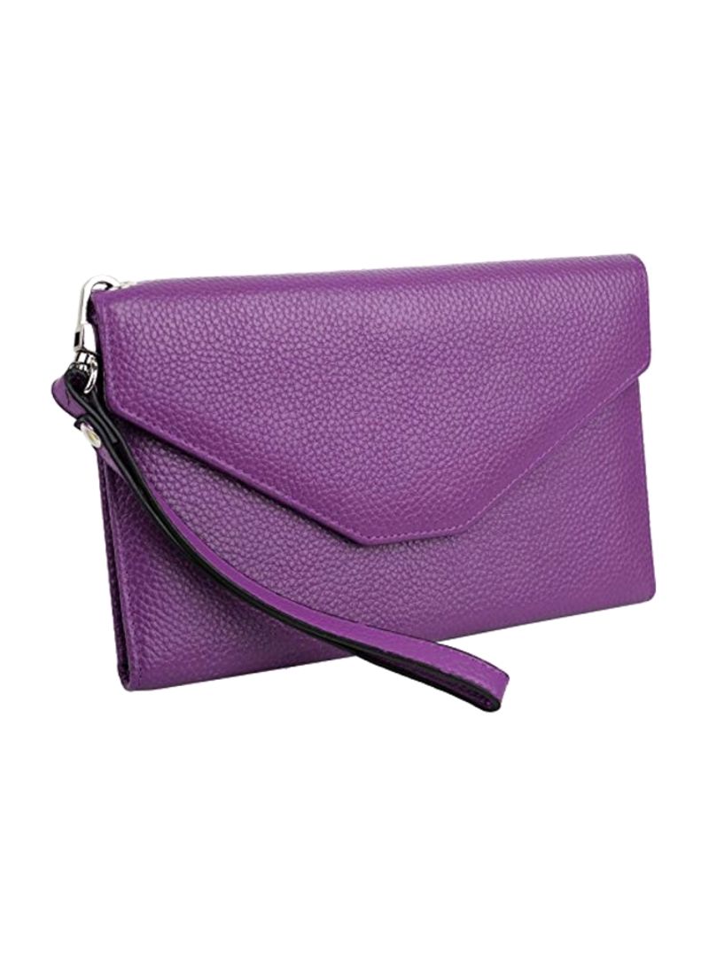RFID Blocking Leather Wallet Lavender Purple