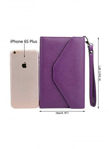 RFID Blocking Leather Wallet Lavender Purple