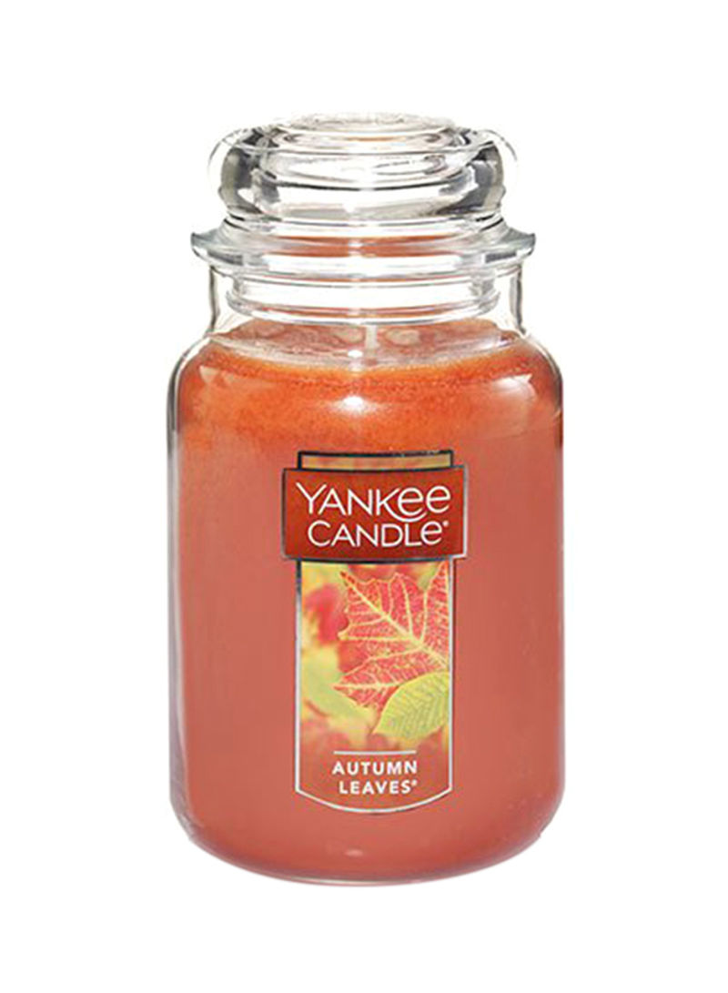 Yankee Candle Large Jar Candle, Autumn Leaves Orange