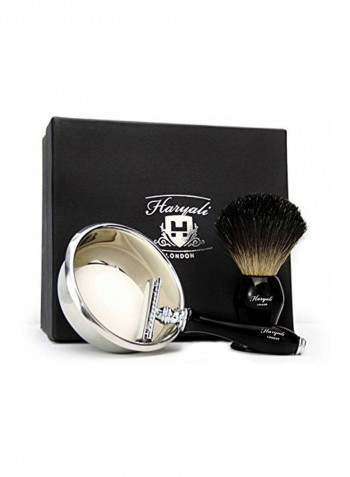 Shaving Kit Black/Silver/White