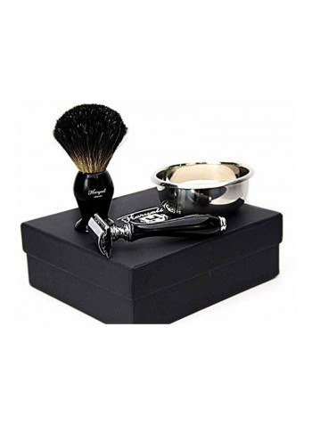 Shaving Kit Black/Silver/White